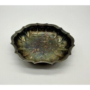 Chippendale International Silver Bowl Patina 5"x5"x 1" Candy/Trinket Dish